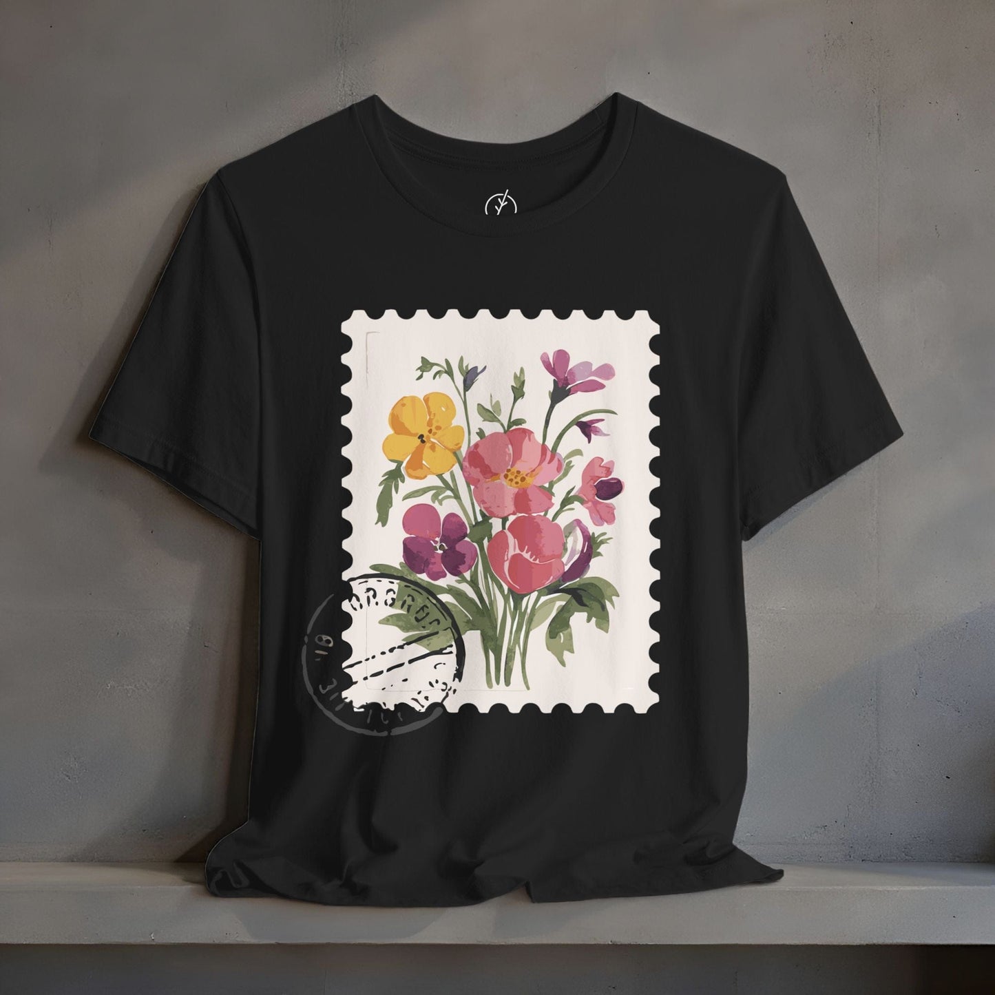 Vintage Floral Stamp T-Shirt