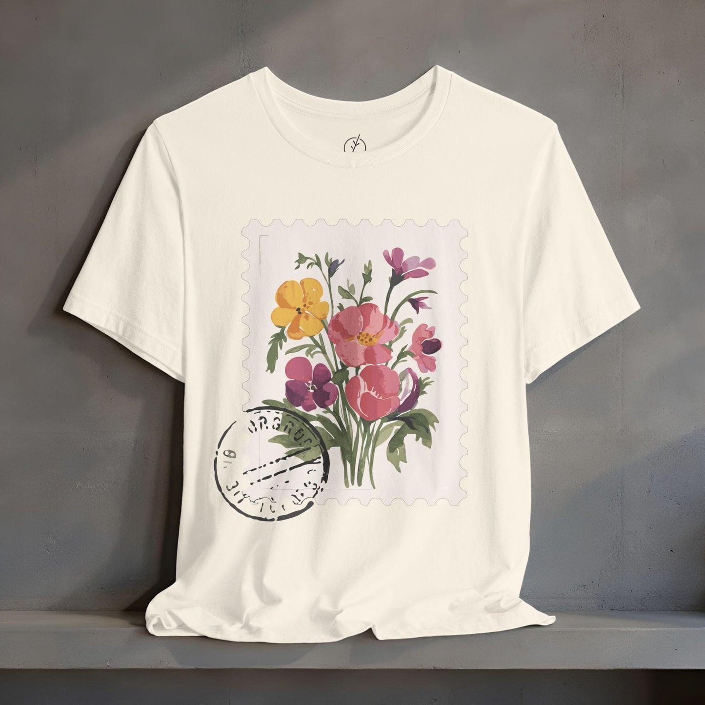 Vintage Floral Stamp T-Shirt