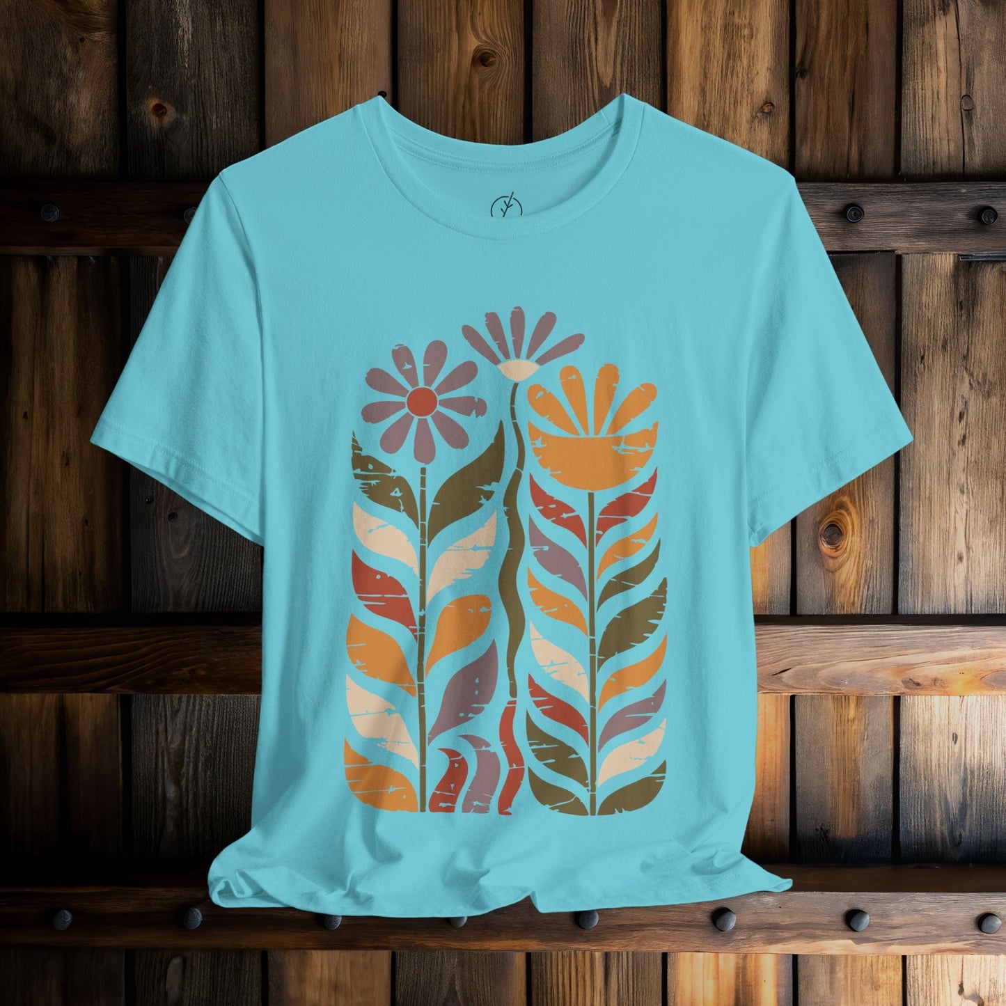 Retro Folk Blooms T-Shirt
