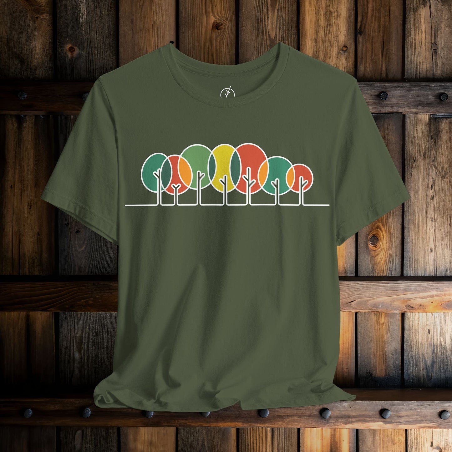 Retro Circle Trees T-Shirt