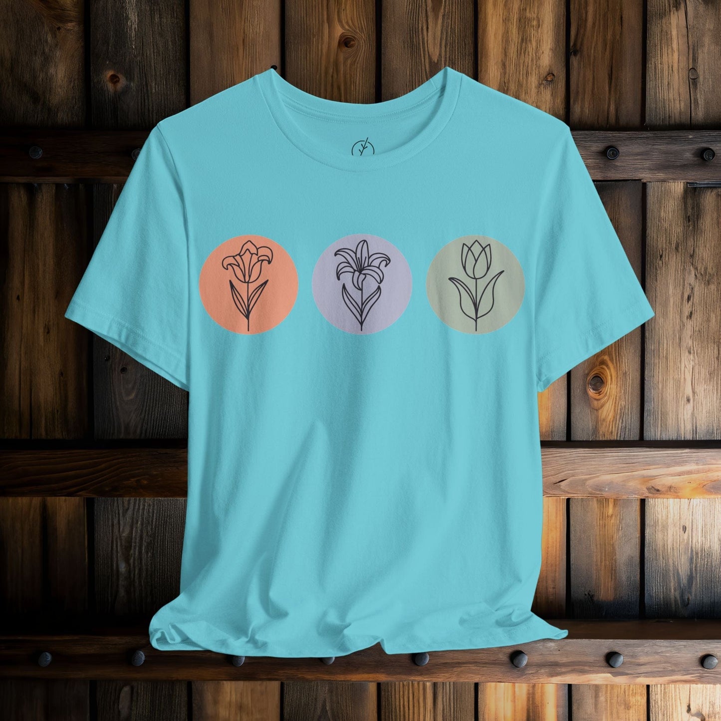 Line Art Flower Trio T-Shirt