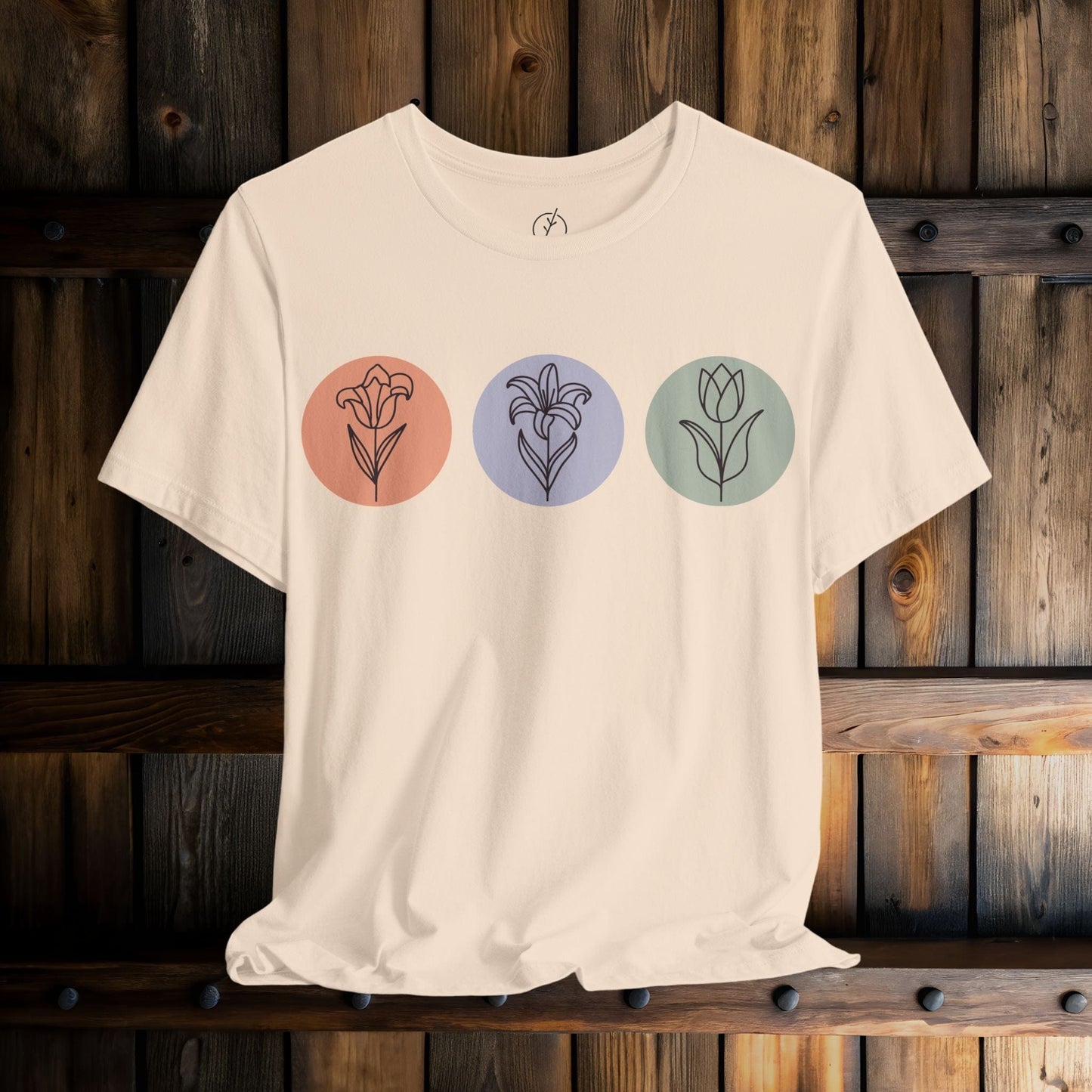 Line Art Flower Trio T-Shirt
