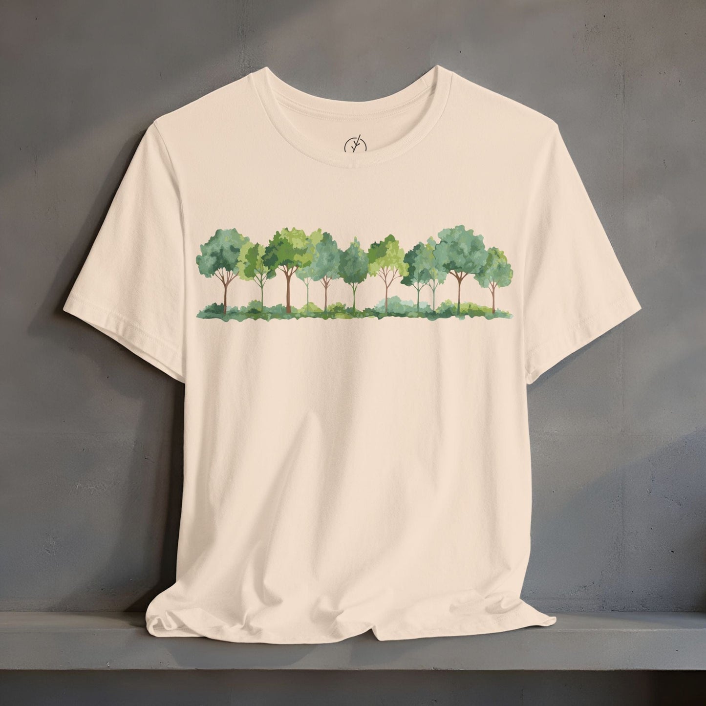 Watercolor Grove Border T-Shirt