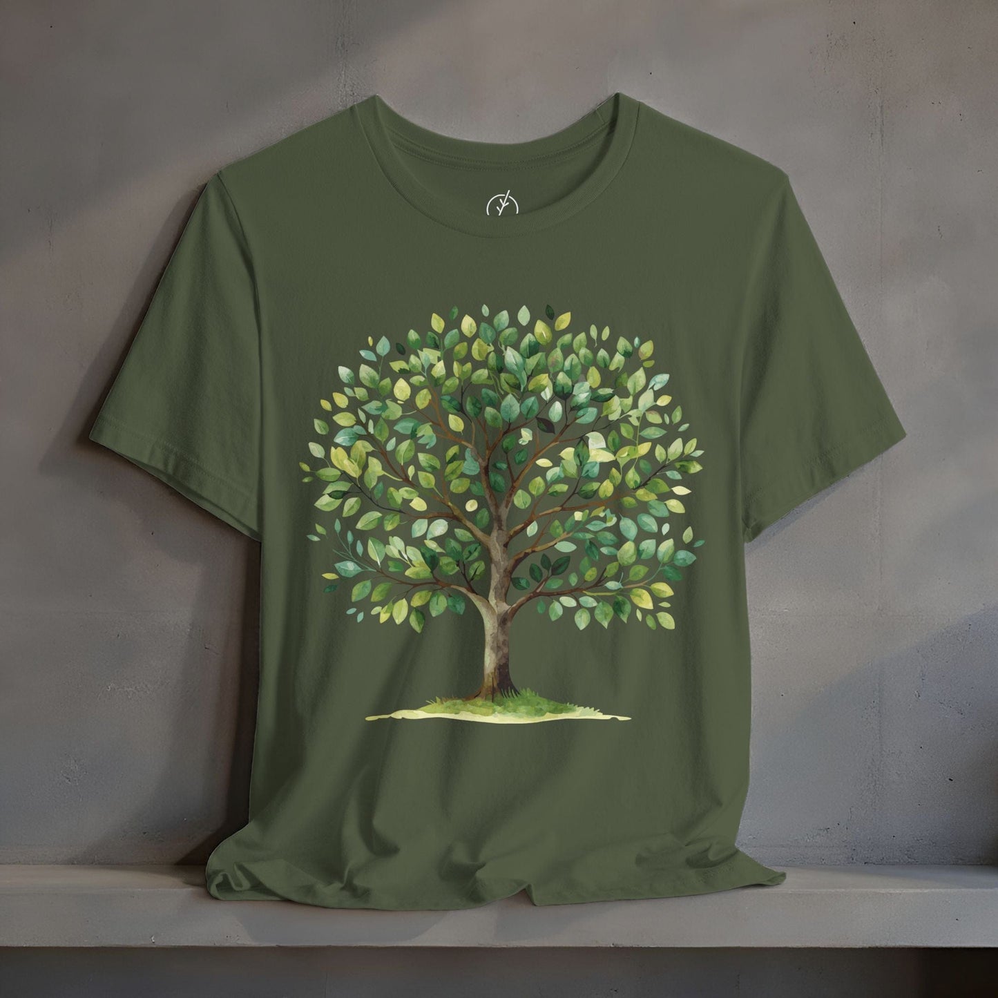 Verdant Watercolor Tree T-Shirt